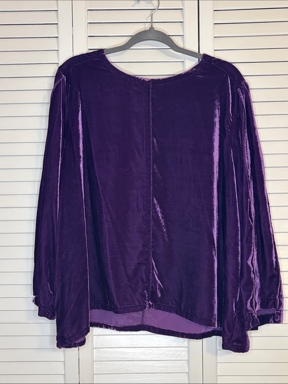 Habitat Purple Velvet Long-Sleeve Women's Top XL